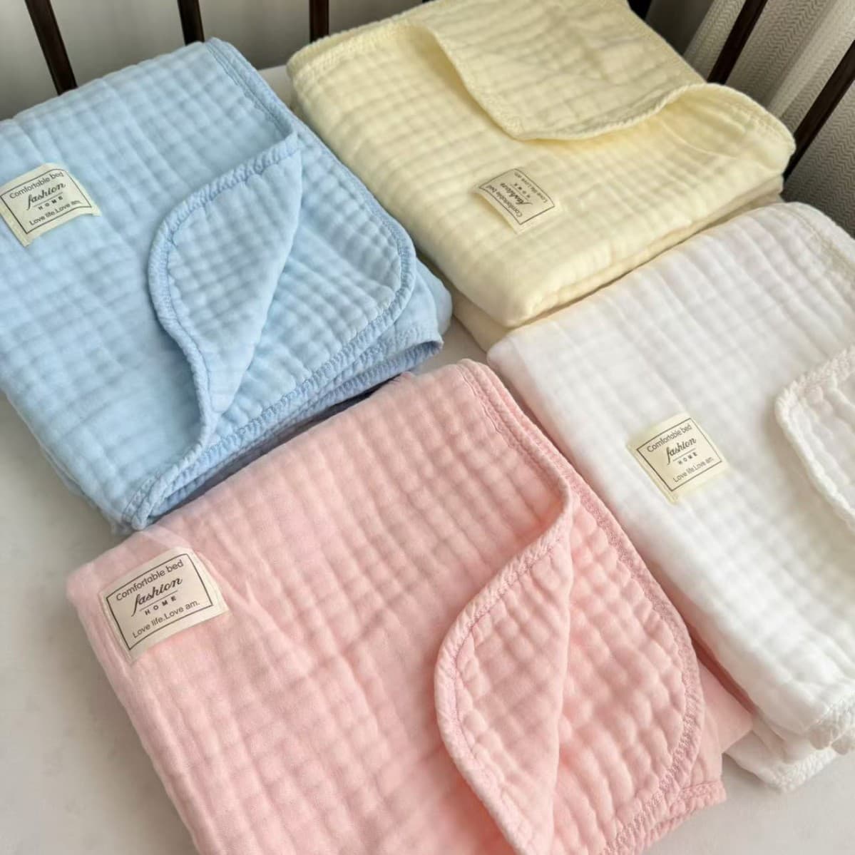 Baby 5A antibacterial super soft six-layer jelly cover blanket newborn bath towel bamboo fiber pure cotton bamboo cotton gauze solid color