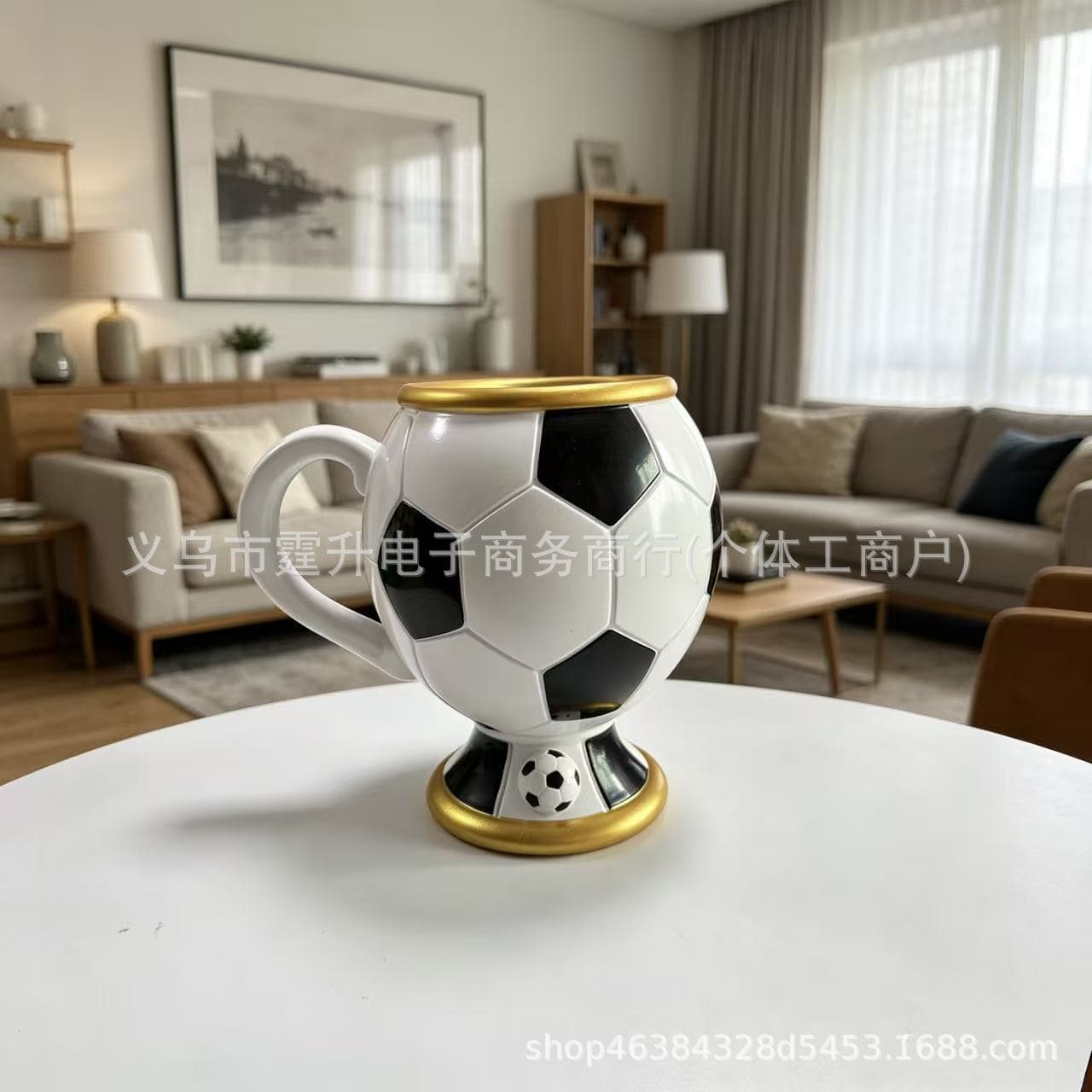 Cross-border New World Cup National Team Creative Football Mug Resin Stainless Steel 3D Souvenir World Cup Water