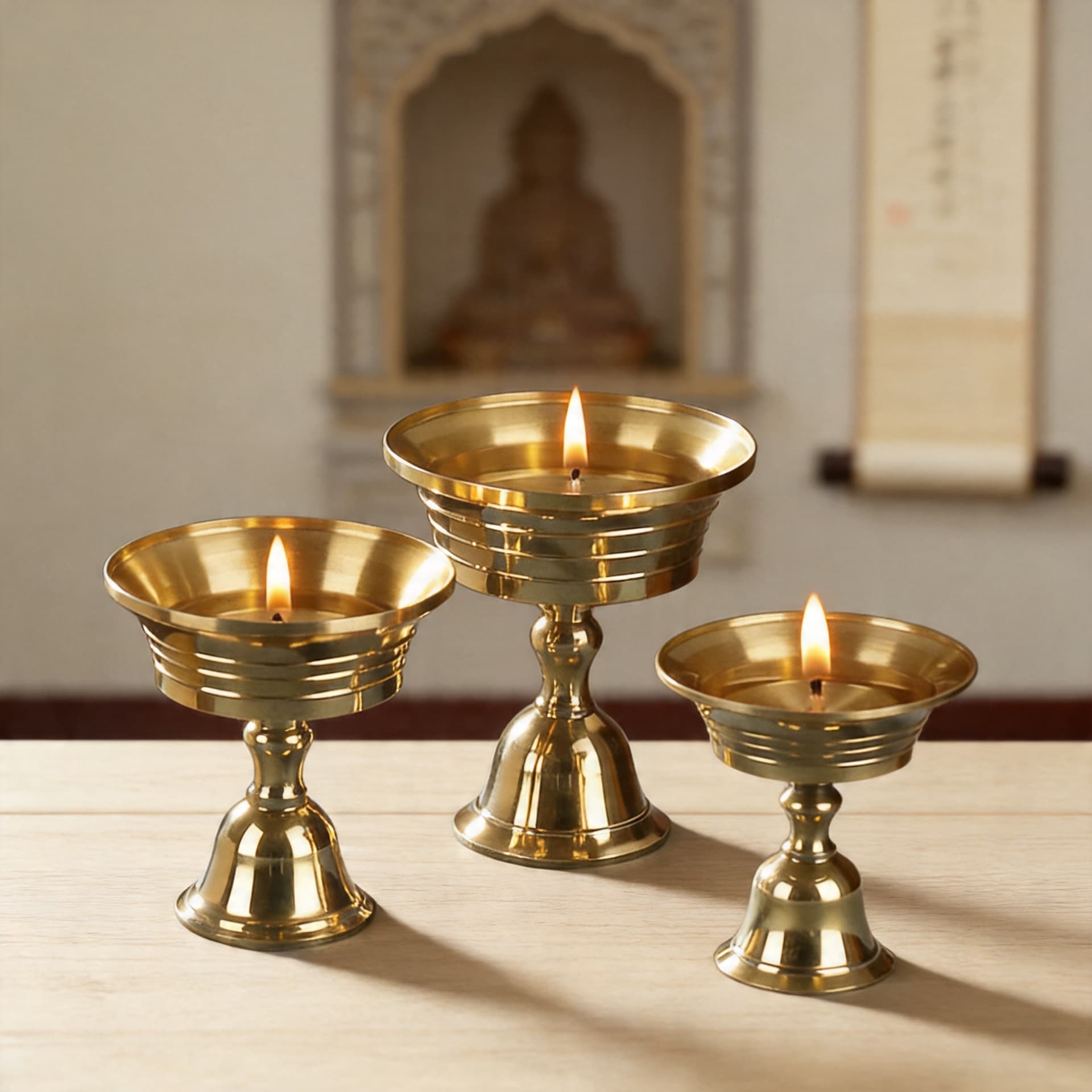 Wholesale Brass Butter Lamp Holder for Lamps, Everlasting Lamps, Candlesticks, Oil Lamp Bases, Household Decorative Supplies, Home Lamp Stands