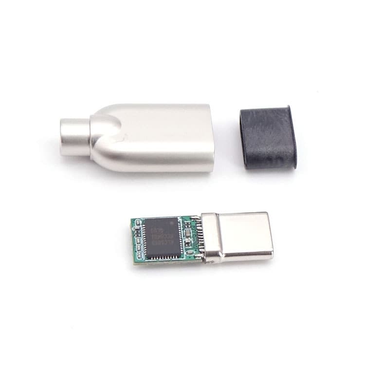 TYPEC audio decoding digital ALC5686 plug DIY headphone cable small tail metal shell Realtek chip