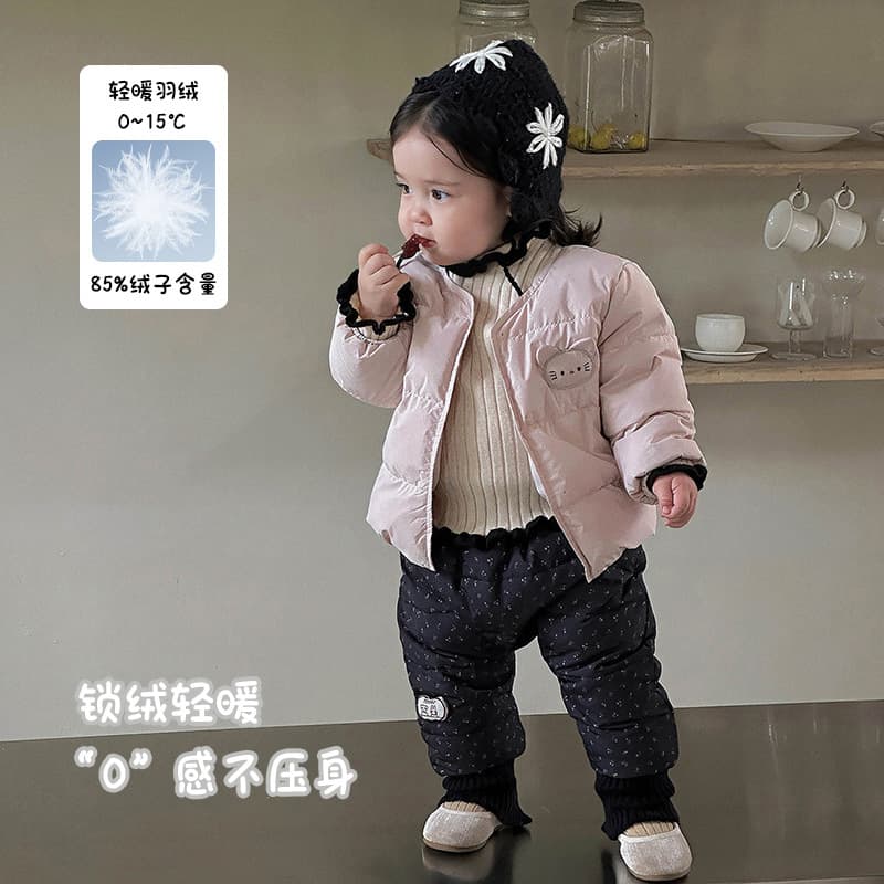 Girls Down Lining Autumn Winter Style Infant Cartoon Outerwear Girls Lightweight Warm White Duck Down Coat Category A