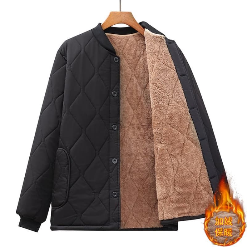 Women's and Men's Winter Cotton Vest for Seniors, Thick Quilted Jacket for Dad and Grandpa, Fleece-Lined Padded Coat