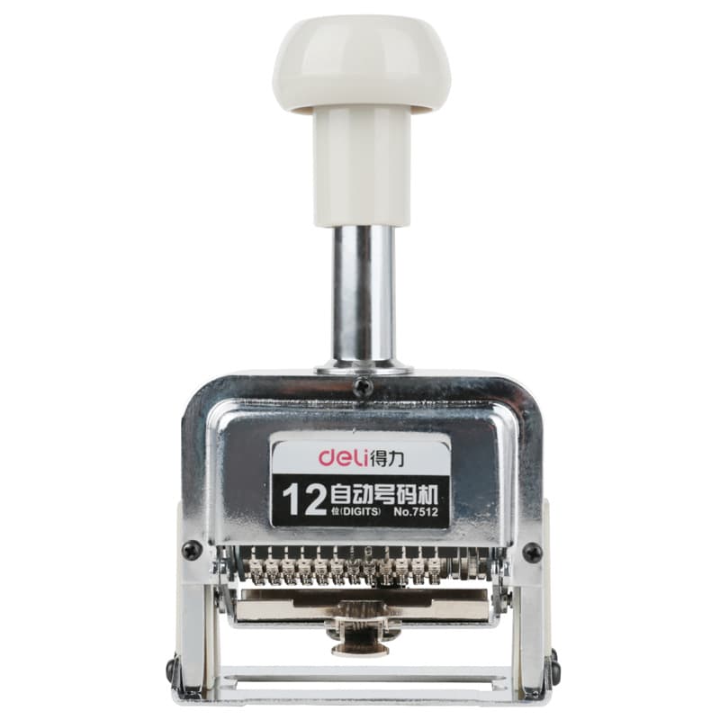 Deli 7512 twelve-digit automatic numbering machine (white) (unit)
