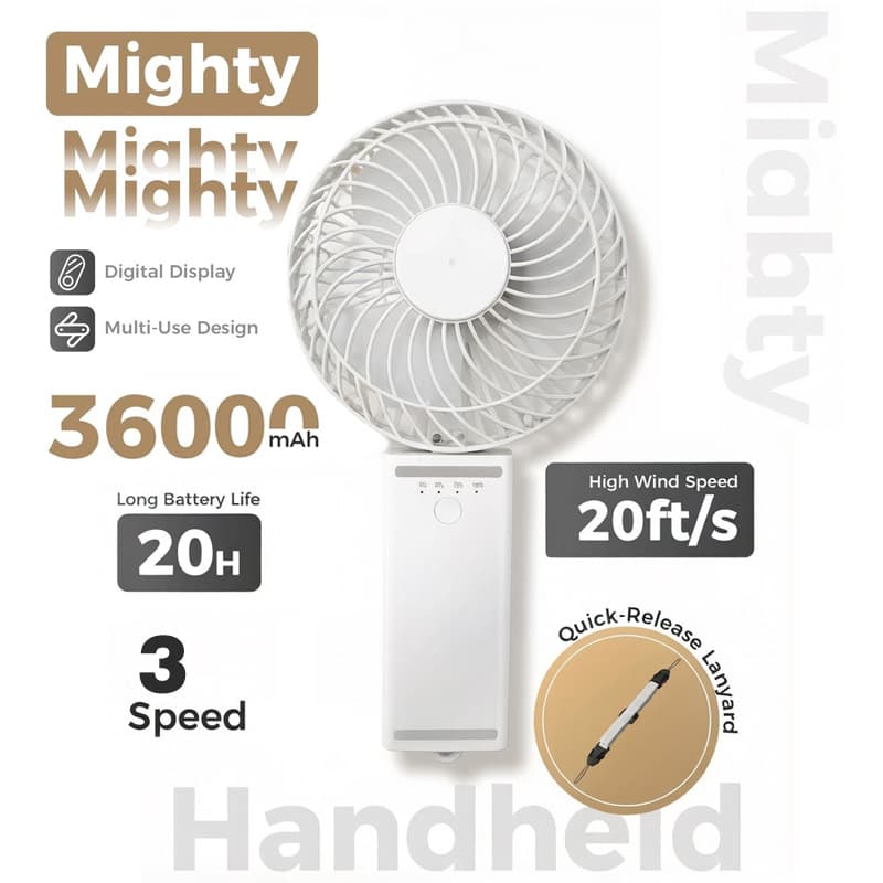Mini 6-Inch Office Fan Solar Powered Multi-Functional Portable High Wind Power Silent Solar Energy Saving Desk Fan