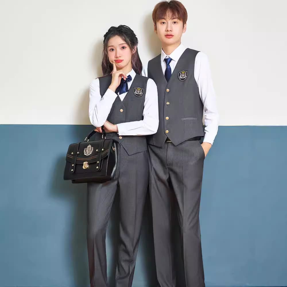 British School Style JK Pleated Skirt Suit Set Unisex Kindergarten Teacher College Student Debate Competition Formal Wear