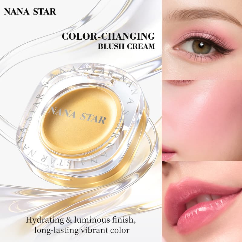 Cross-border NANA STAR Color-Changing Blush Natural Radiance Blush Cream Long-Lasting Easy to Apply Color-Changing Blush