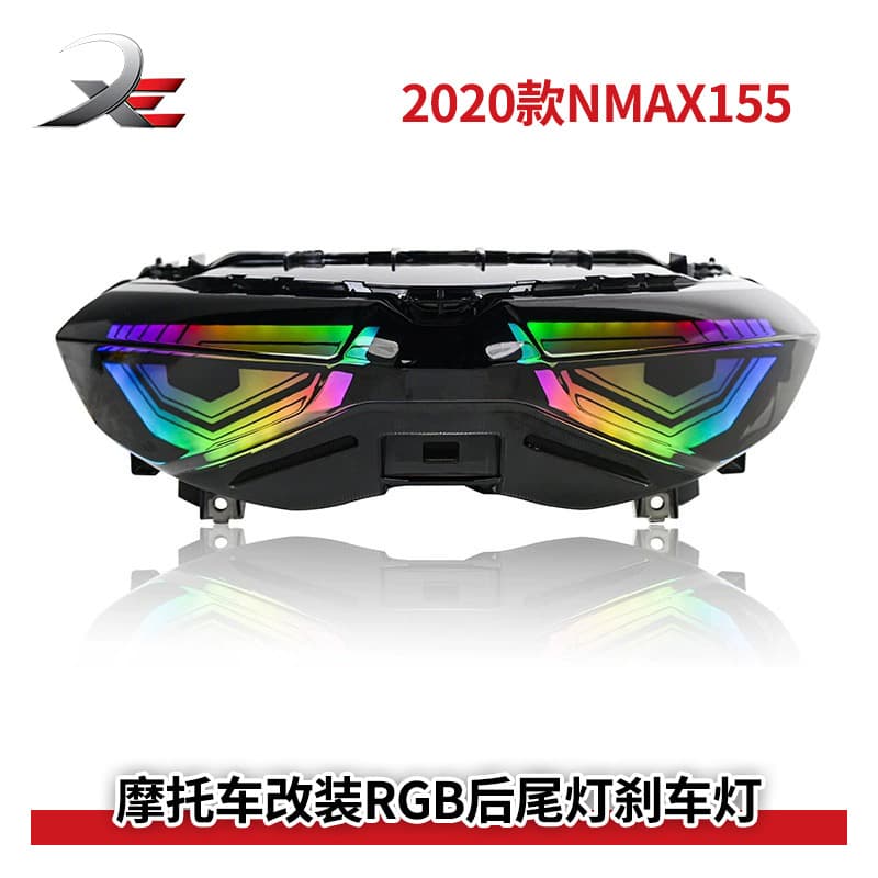 Factory Direct Motorcycle Tail Light for 2020 NMAX155 Modified RGB Rear Tail Light Colorful Running Light