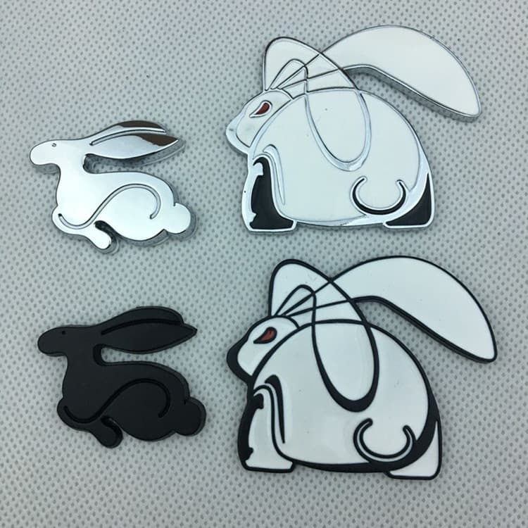 Suitable for Volkswagen VW GTI Golf 6 and 7th generation Evil Rabbit modified car sticker 3D three-dimensional rabbit metal car logo