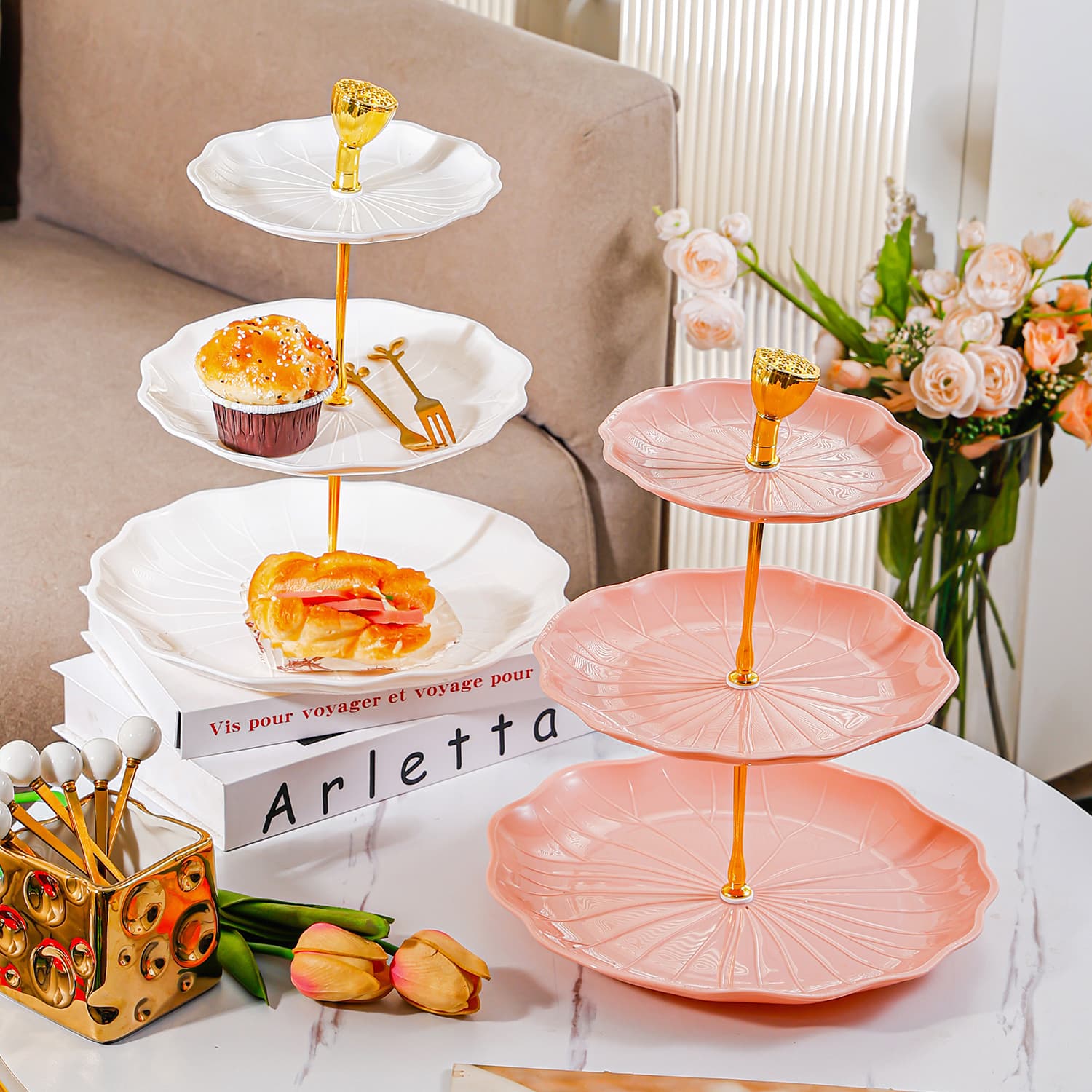 Multi-layer Fruit Tray Living Room Coffee Table Home Candy Dish Front Desk Snack Plate Afternoon Tea Dessert Fruit Bowl Decoration