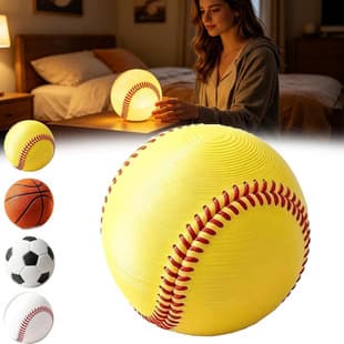 Softball Night Light Gift LED Soft Baseball Night Light LED Bedside Lamp Ambient Light