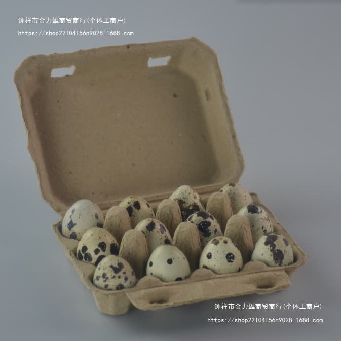 Factory Supply Pulp Quail Egg Cartons, 12-Count Quail Egg Boxes, Shock-Absorbent and Biodegradable Quail Egg Containers