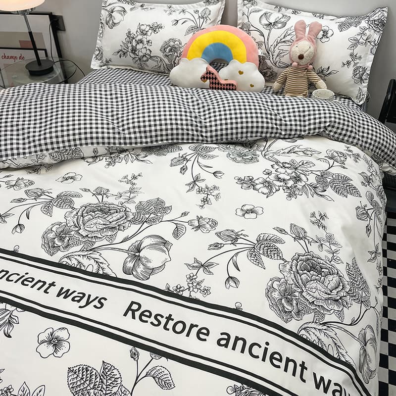 Factory Direct Drop Shipping Aloe Cotton 4-Piece Bedding Set, Gift 4-Piece Set, Promotional 4-Piece Set, Street Stall 4-Piece Set Wholesale