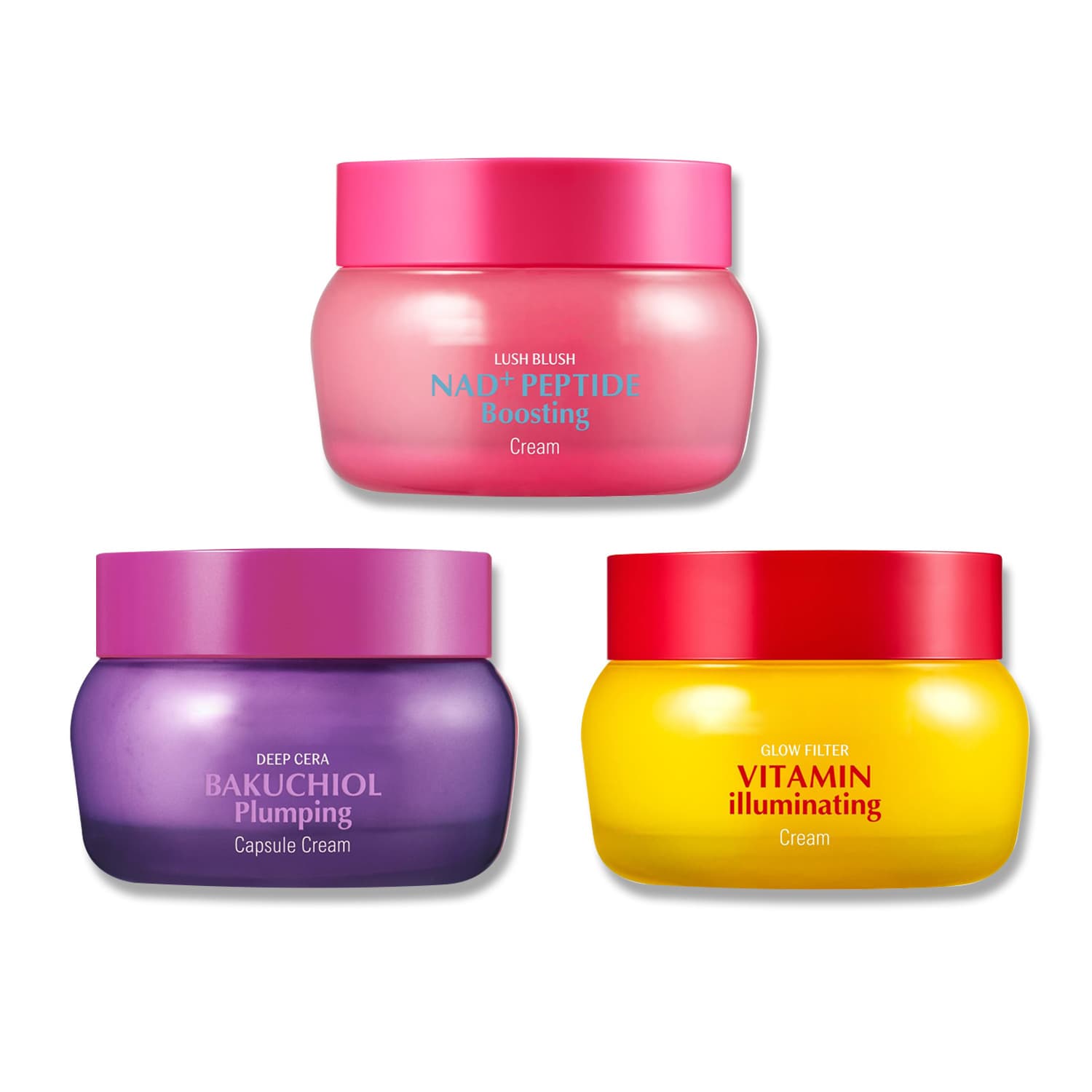 Cross-border Vitamin C Brightening Cream NAD+ Moisturizing Cream Bakuchiol Plumping Capsule Cream