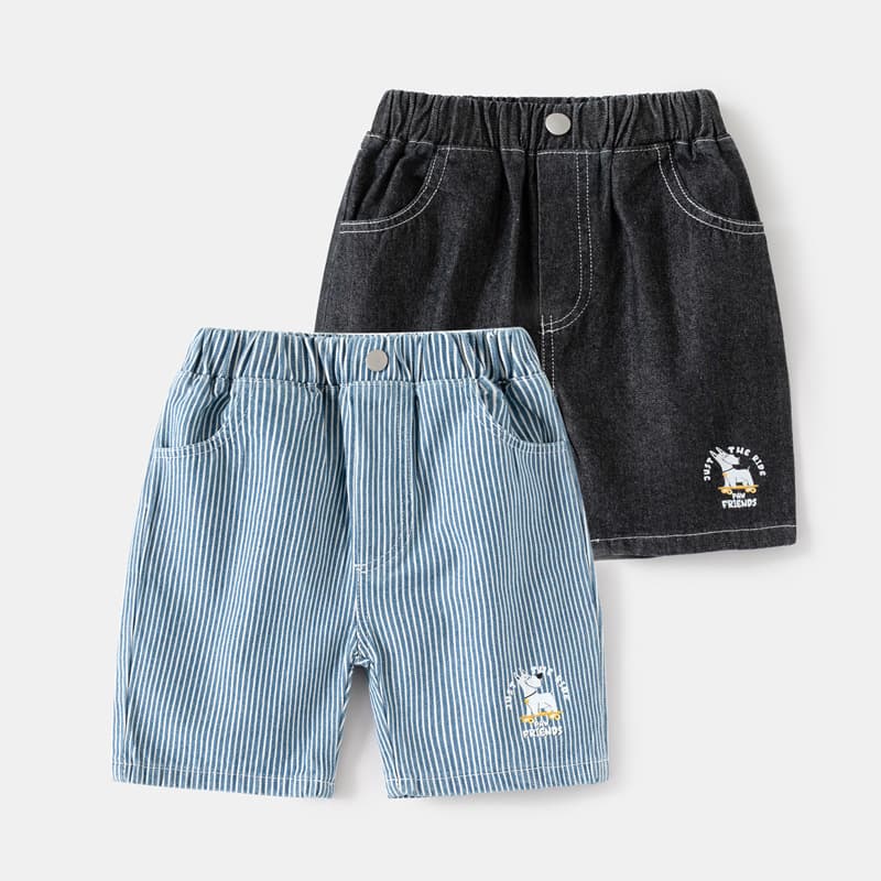 2024 New Korean Style Boys' Denim Shorts for Kids, Baby Casual Shorts, Drop Shipping