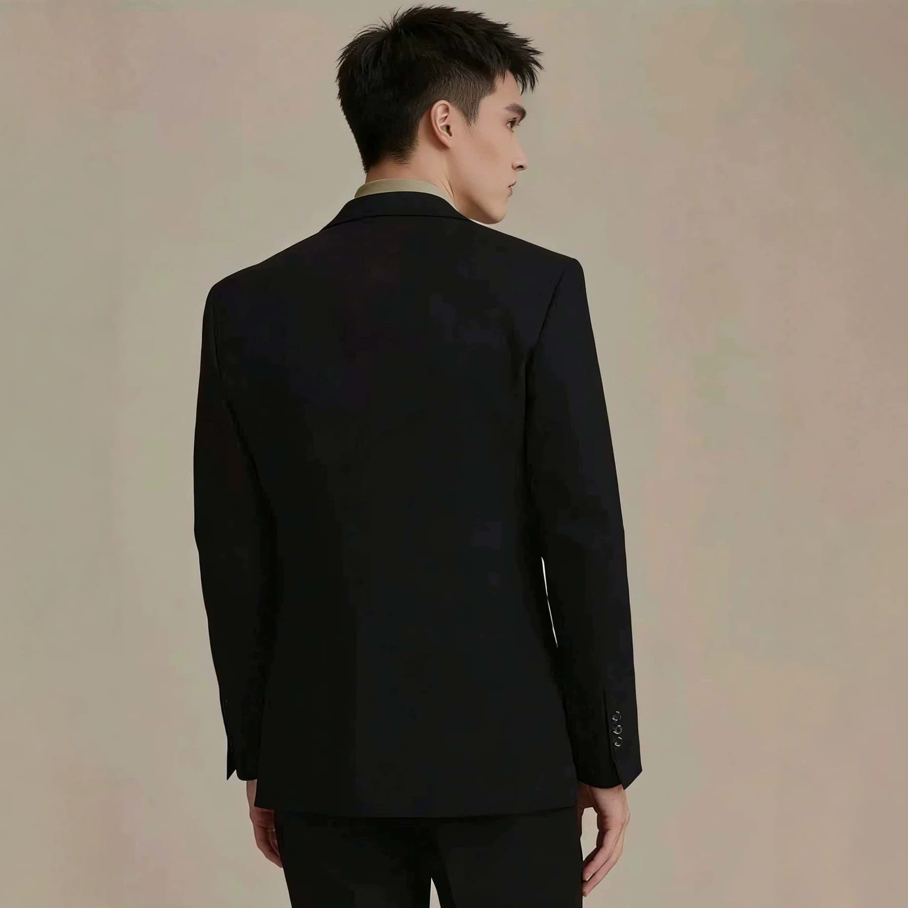 Formal suit suit, men's interview commuter trousers two-piece set, slim-fitting, iron-free professional workwear, spot wholesale