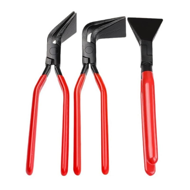Folding Clamp Sheet Metal Pliers Flat Nose Pliers Durable Rust-Proof Forged Trimming Tool for Bending Right Angle 45/90 Degree