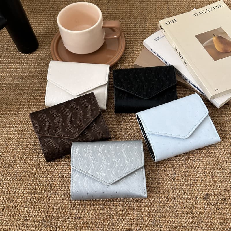 New European and American Women's Short Thin Wallet Student Korean Version Cute Pure Color Mini Thin Simple Wallet Card Holder