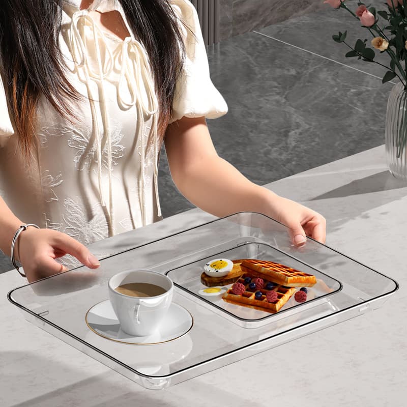 Snack Tray for Home Hot Pot, Serving Tray for Dining Table, Picnic Plate, Vegetable Platter, Tea Water Tray, BBQ Fruit Plate