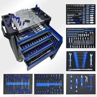Cross-Border 245-Piece Mechanical & Auto Repair Tool Set, Complete Car Repair Tool Cart, Mobile Repair Tool Cabinet