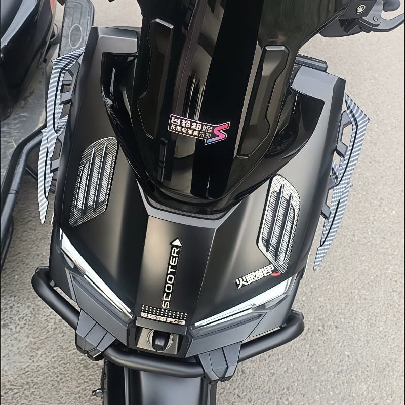 Car electric car carbon fiber universal side wing car sticker modified shark gill body sticker air outlet side mark decoration