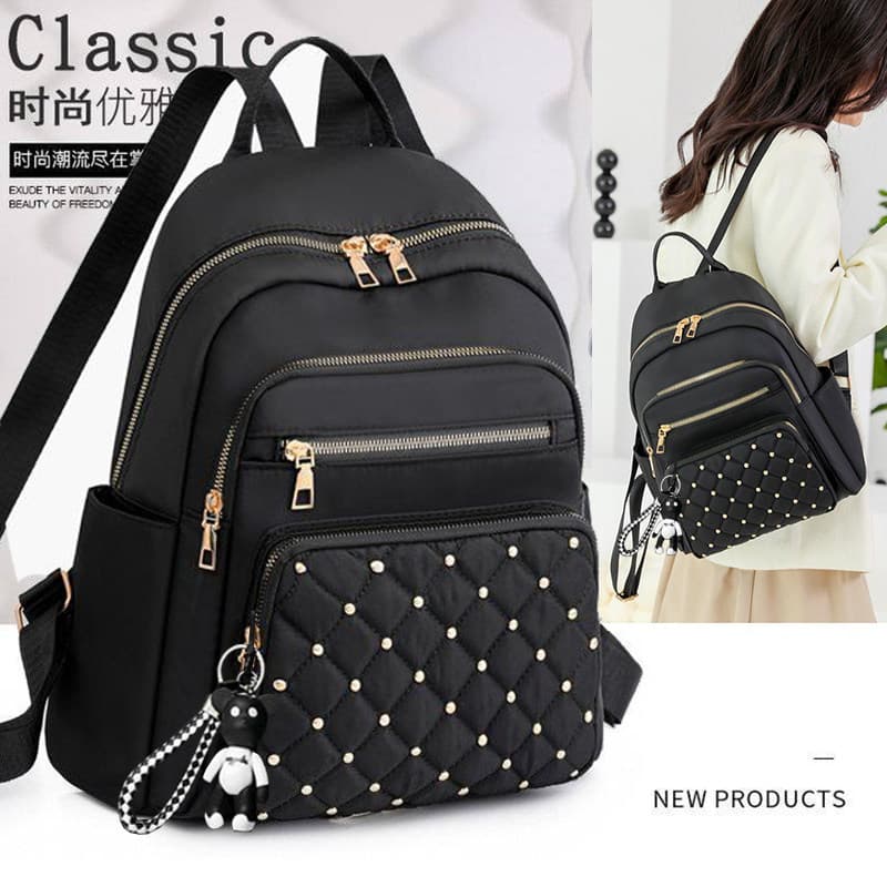 2026 New Korean Style Fashion Backpack Simple Women's Bag Lightweight School Bag Leisure Travel Large Capacity Soft Leather Backpack