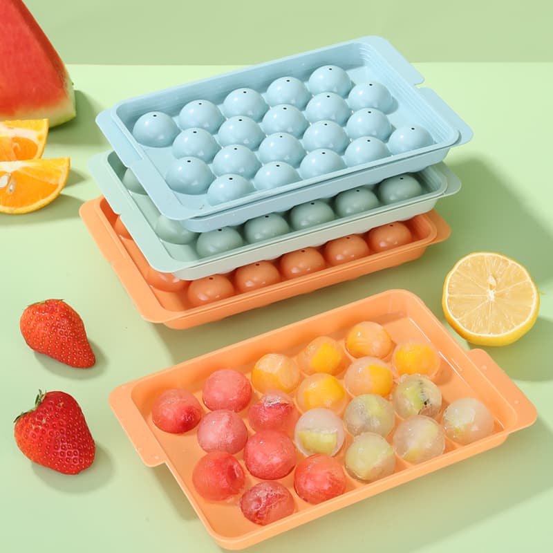 Manufacturers Round Ball Ice Cube Plastic Ice Cube Mold Refrigerator Ice Ball Mold Ice Box Round Ice Mold Logo