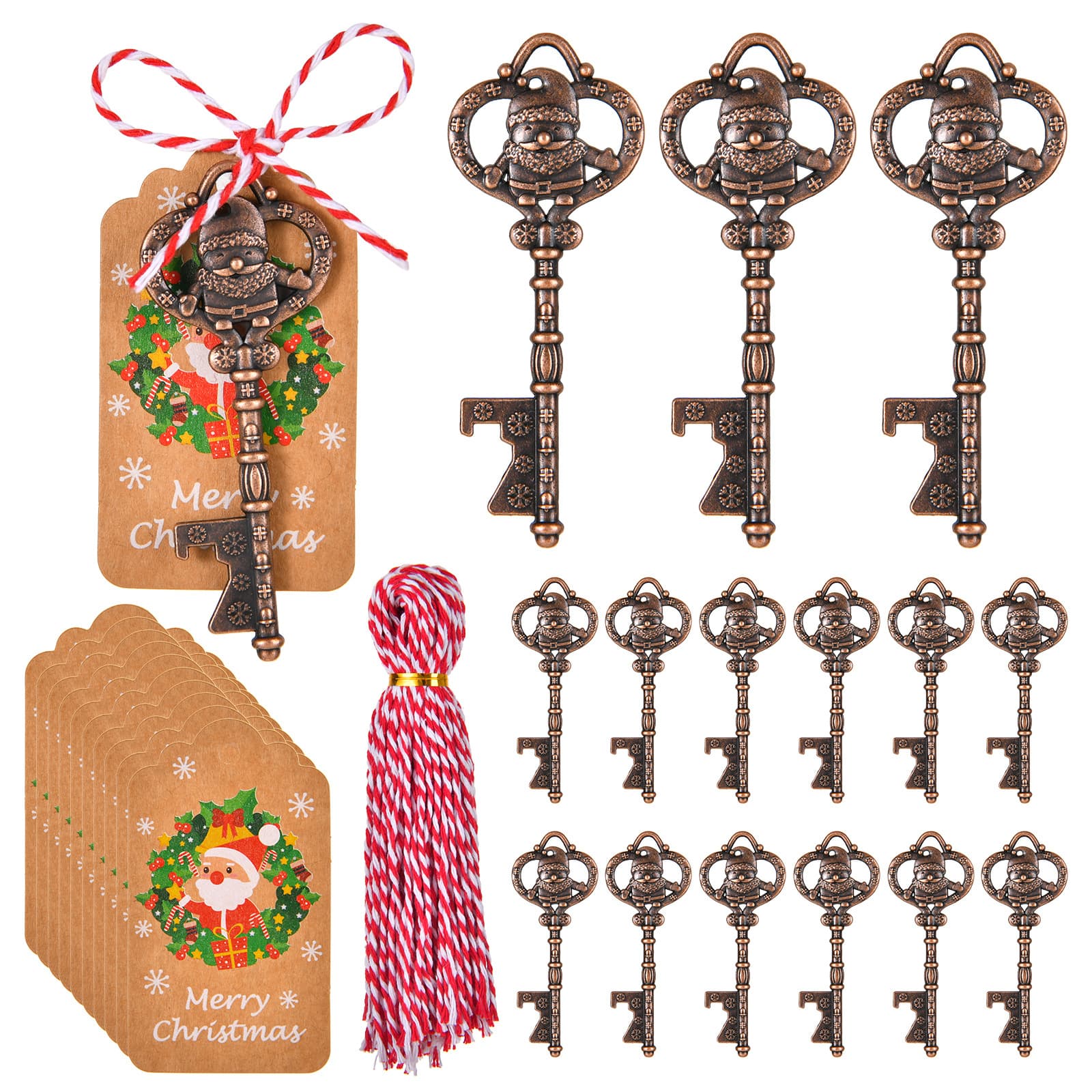 Amazon cross-border Christmas bottle opener, Santa Claus bottle opener, Christmas ornament, Christmas keychain bottle opener