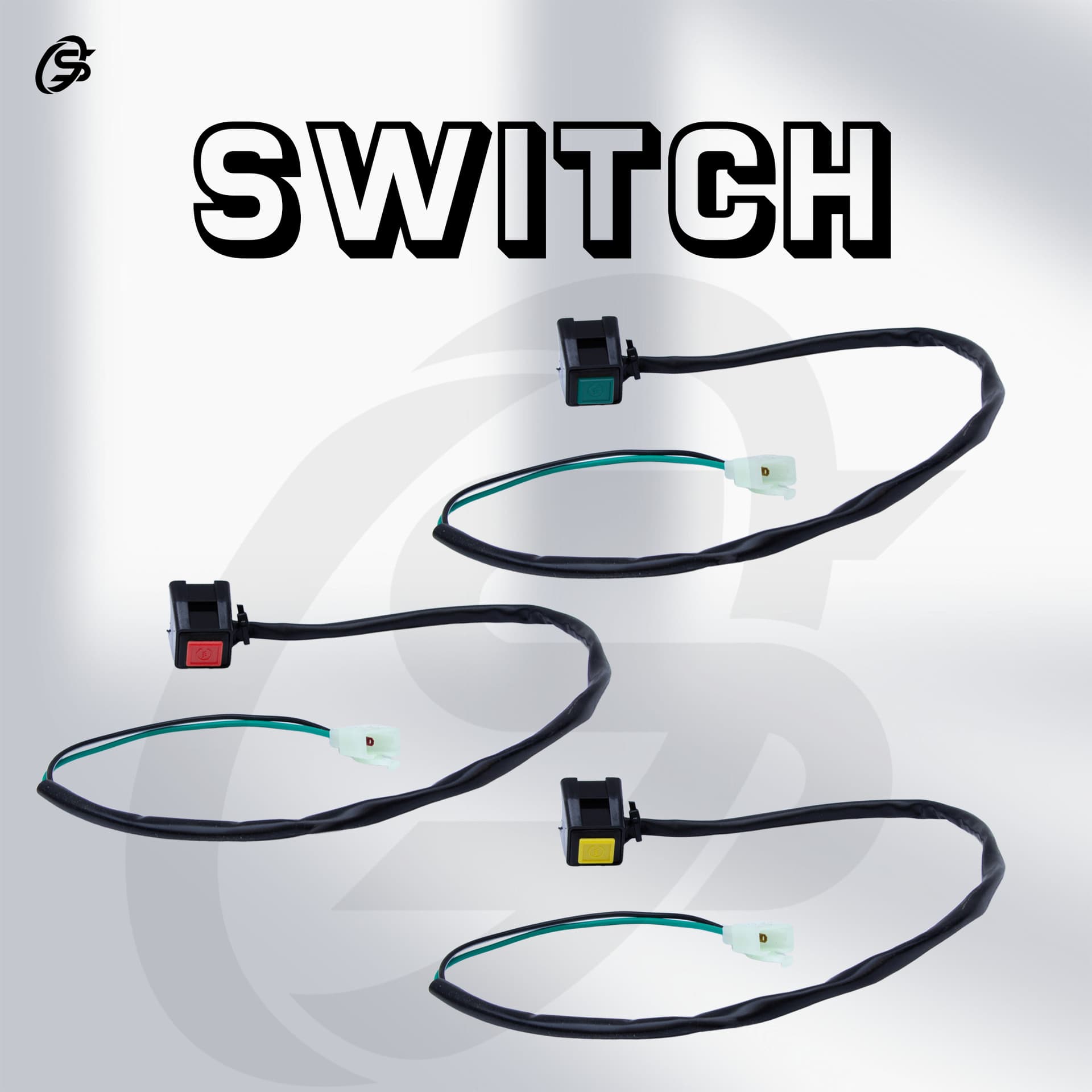 Universal Start/Stop Switch Square Button for Off-Road Motorcycle ATV Sand Buggy Handlebar Accessories