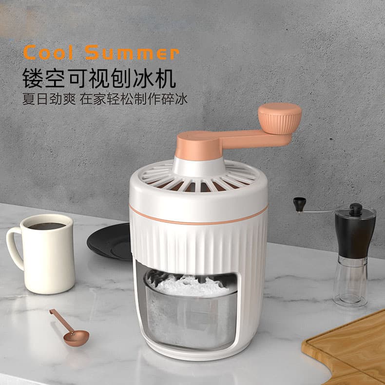 Hand Crank Ice Shaver Machine Home Small Manual Ice Crusher Snow Ice Maker Smoothie Ice Shaver Milkshake Ice Crusher