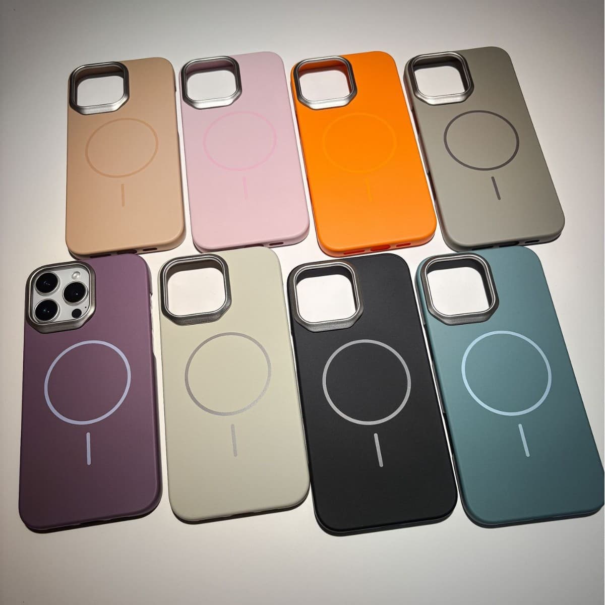 Compatible with Apple 17 Pro Max Ultra-Thin Magnetic Phone Case, iPhone 16 Minimalist 15 Pro Slim Ring 14 Protective Case