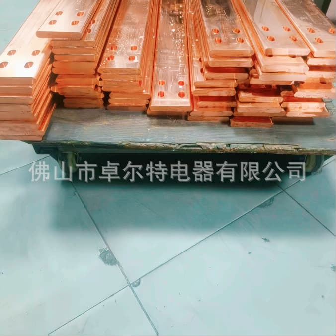 T2 copper busbar grounding copper busbar processing, tin-plated copper busbar manufacturer supply for electrical cabinet matching copper busbars