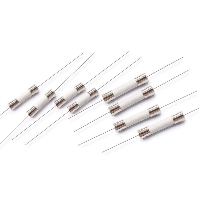 Ceramic Fuse with Leads 5x20mm Fast-Blow 2A/3A/5A/8A/10A/12A/15A/20A/25A/30A