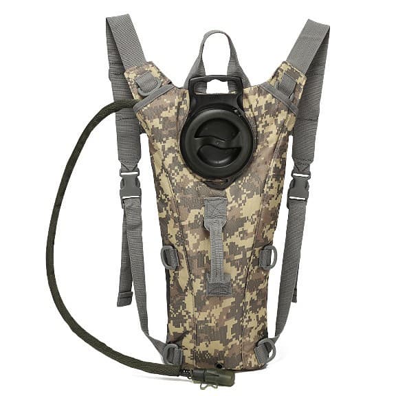 Outdoor Military Fans Wear-Resistant Shoulder Water Bag Tactical Backpack Cycling Mountaineering Hiking Multi-Functional Water-Repellent Large Mouth Water Bag