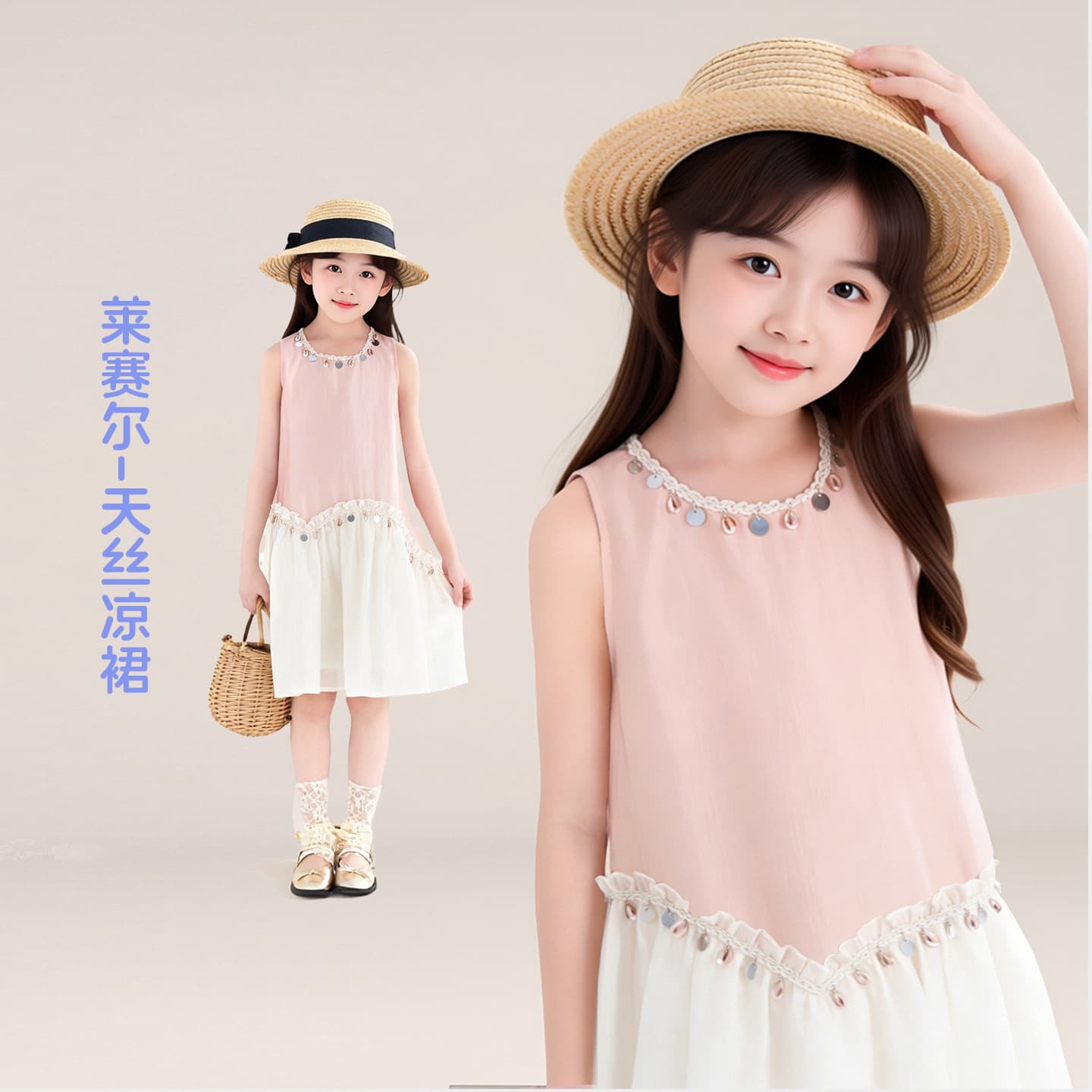 Tutu Little Elephant Children's Clothing Girls Dress 2026 Summer New Children's Sleeveless Vest Skirt Cool Princess Dress