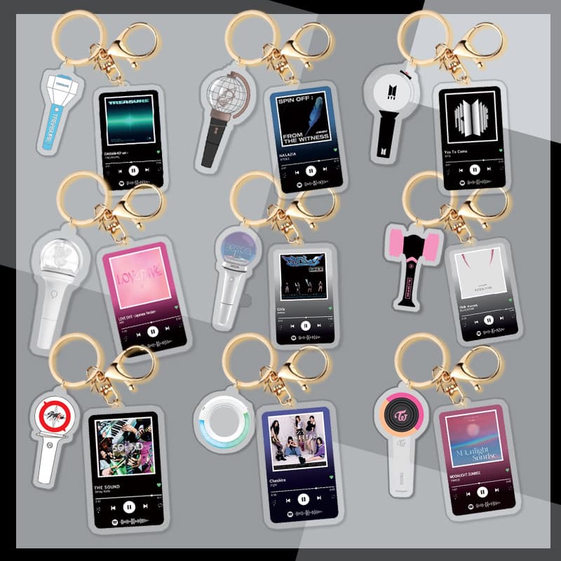 F New Stray Kids aespa ATEEZ new acrylic key decorative pendant keychain