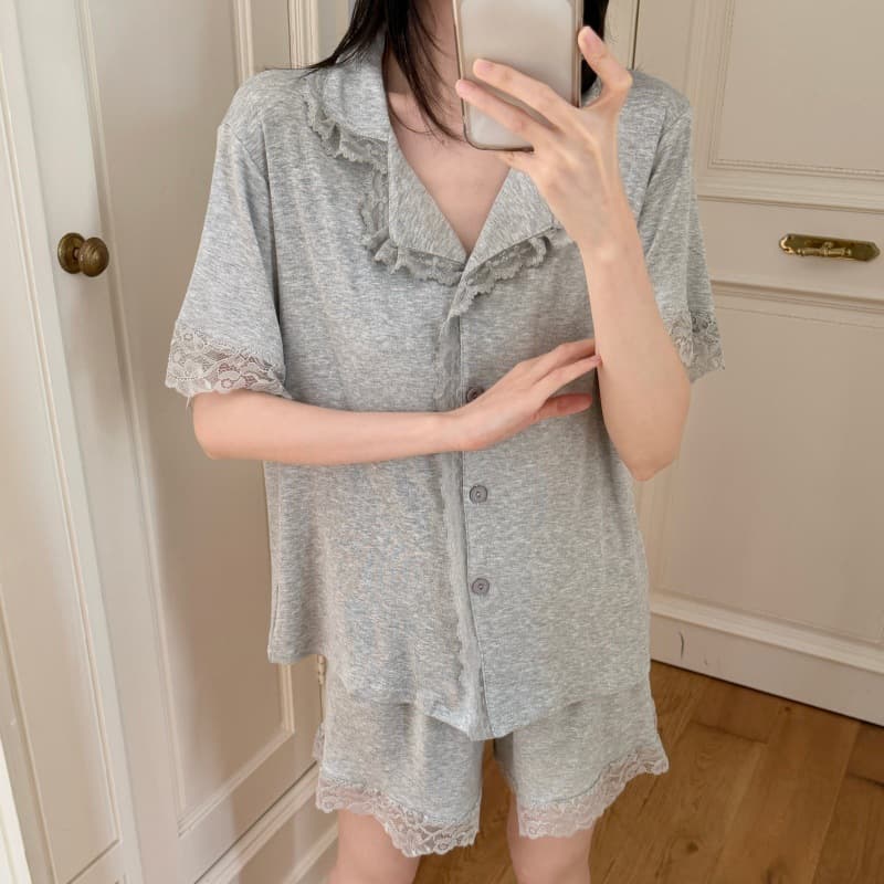 Modal Pajamas for Women Spring Autumn Long Sleeve 2026 New Lace Trim Premium Loungewear Set Wearable Outside