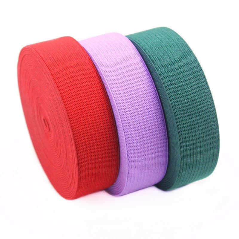 High-quality Colored Elastic Band 2cm Polyester Flat DIY Clothing Accessories Children's Home Use Waist Elastic Rope