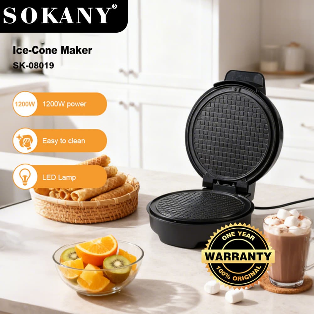 Cross-border dedicated household cone roll machine double-sided heating non-stick ice cream crispy cone machine handmade pancake machine wholesale