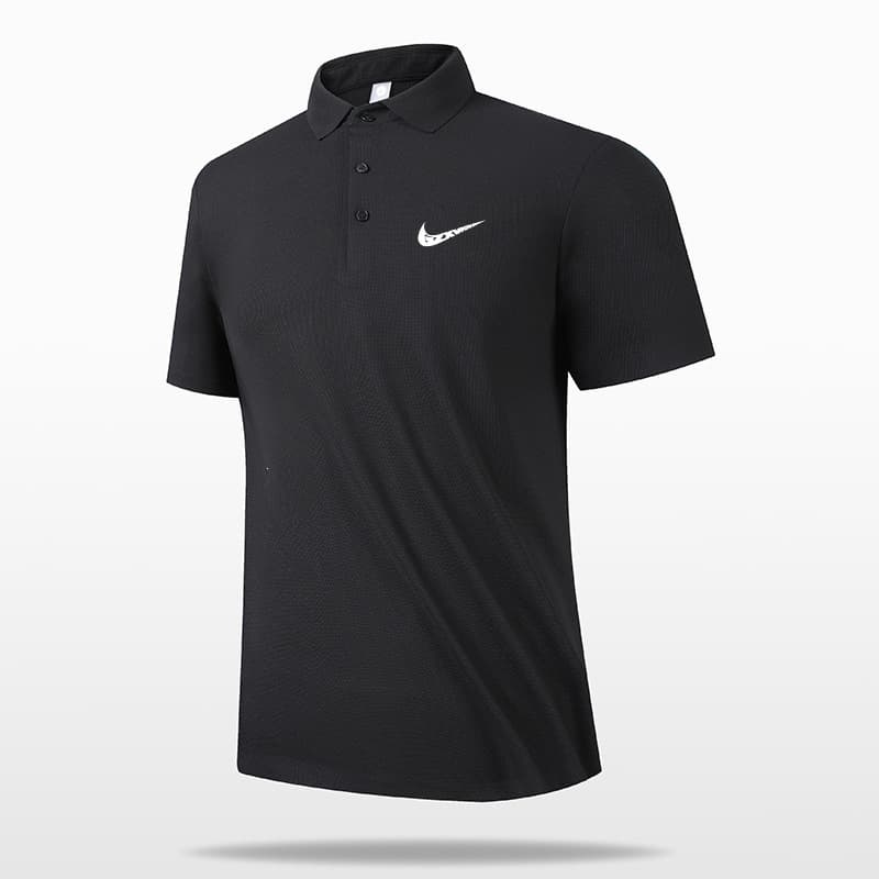 Cross-Border Men's Seamless Ice Silk Short-Sleeve Polo Shirt, New Summer Style, Turn-Down Collar T-Shirt, Men's Business Casual Top