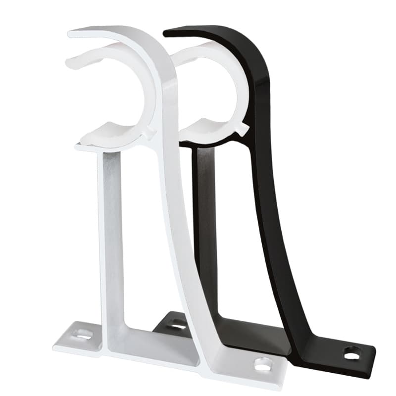 Cross-border Curtain Rod Bracket Side Mount Single Bracket Roman Rod Holder Base Thickened Aluminum Alloy Curtain Accessories Wholesale