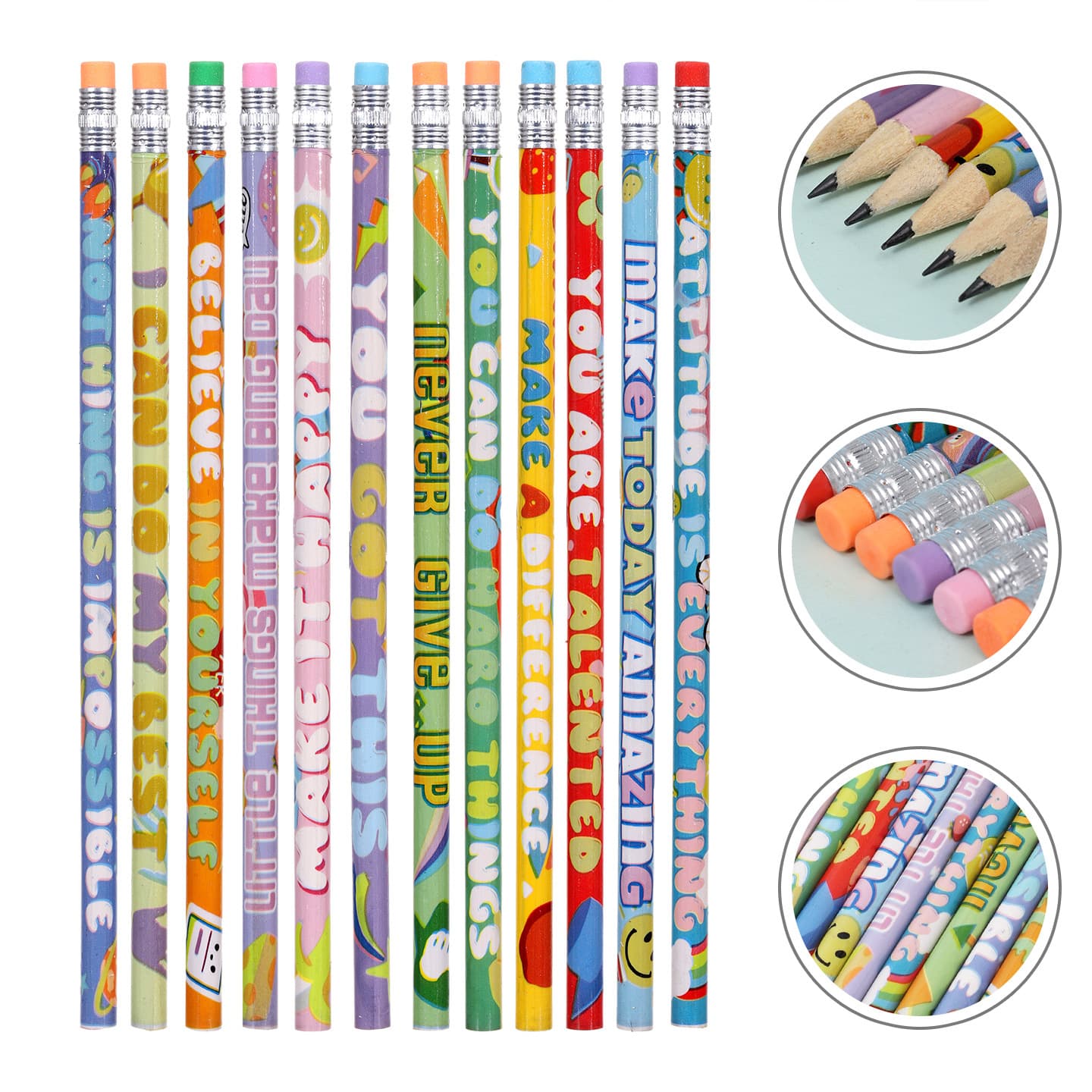 Popular cross-border stationery pencil for primary school students, cartoon foreign trade pencil eraser set, student supplies hb pencil