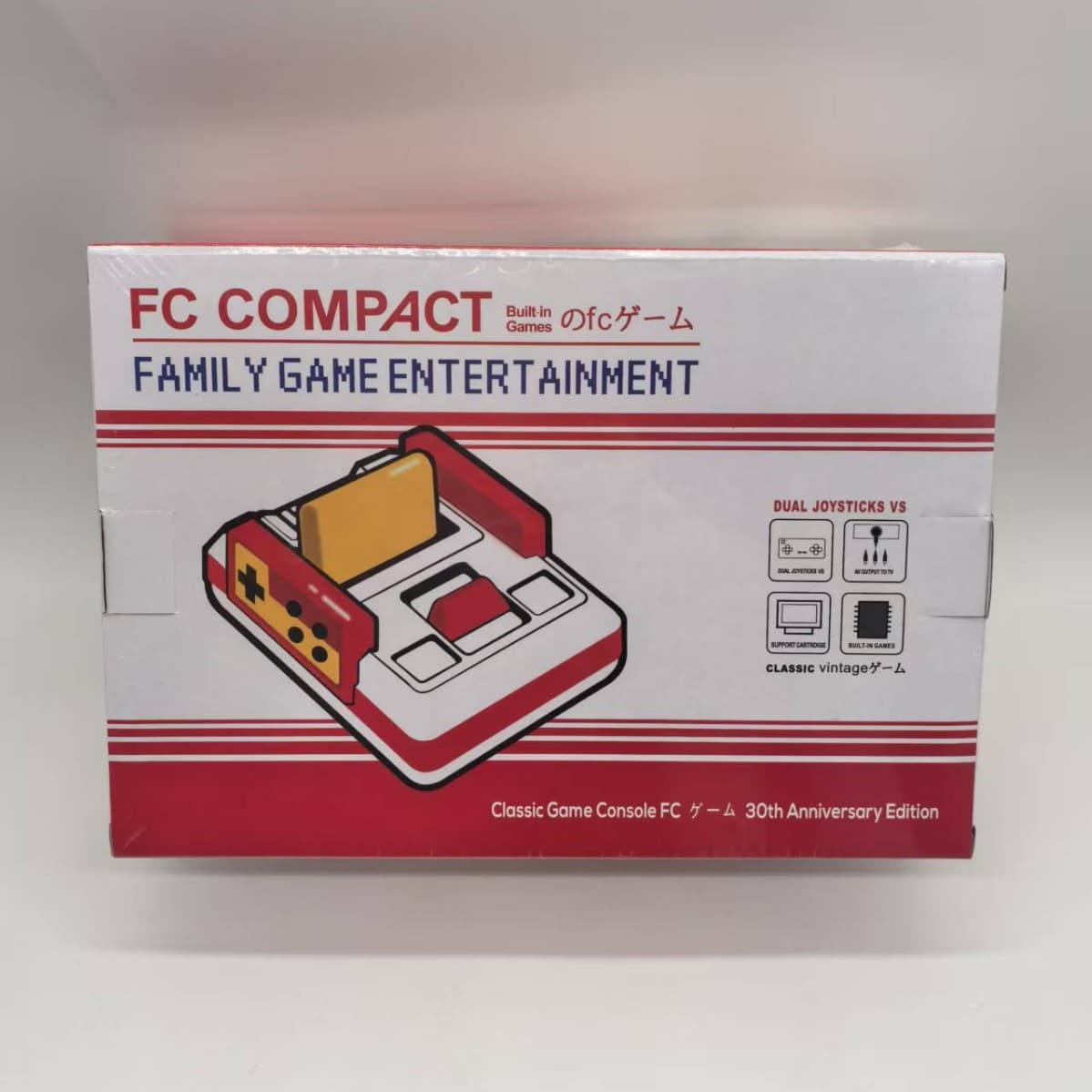 Classic NES Retro TV Game Console Red White Machine G106-AV Standard Definition FC Game HB-G106 Two Player
