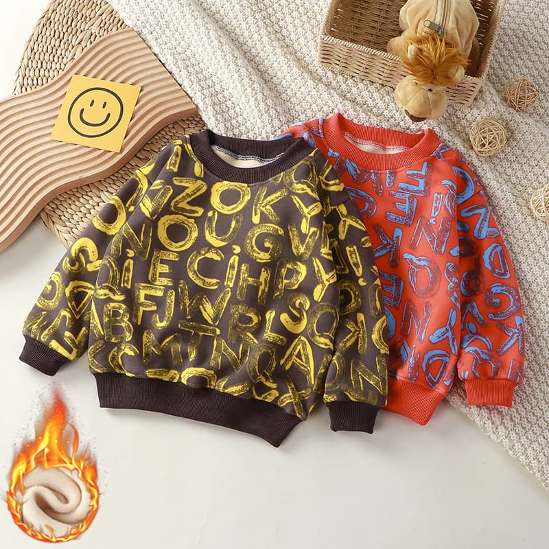 2022 Autumn Winter Children's Base Layer Tops Boys Girls Korean Style Hoodie Mid to Big Kids Warm Long Sleeve Sweatshirt Factory Wholesale