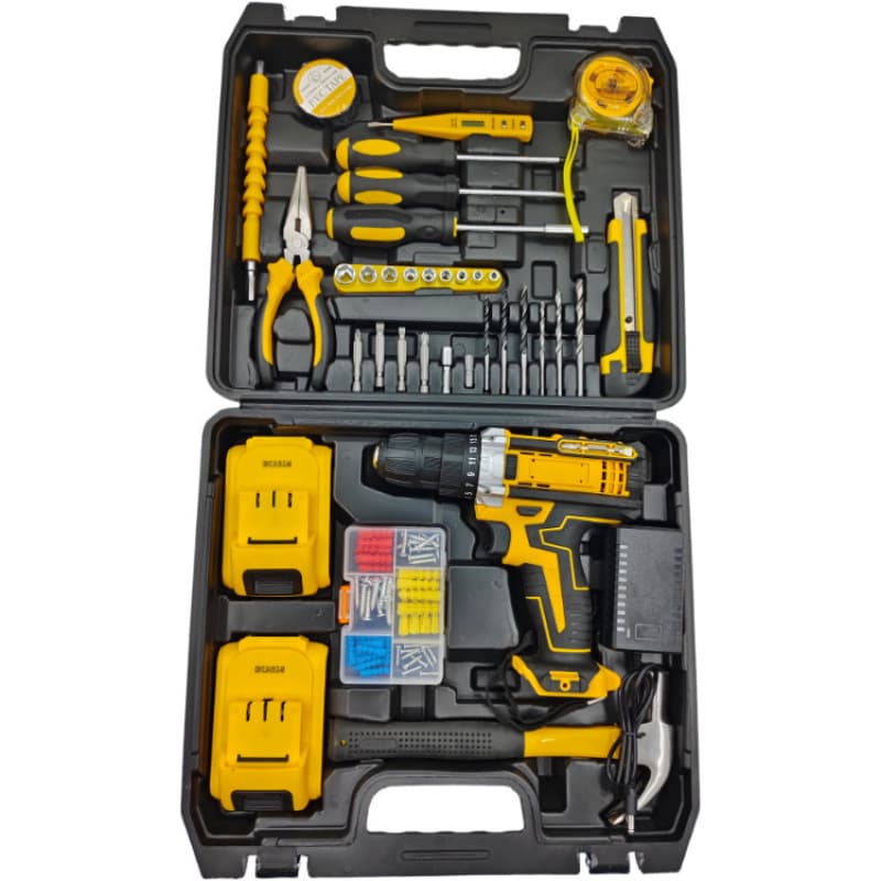 Cross-Border Multifunctional Cordless Drill Lithium Battery Electric Drill Charging Screwdriver Power Tool