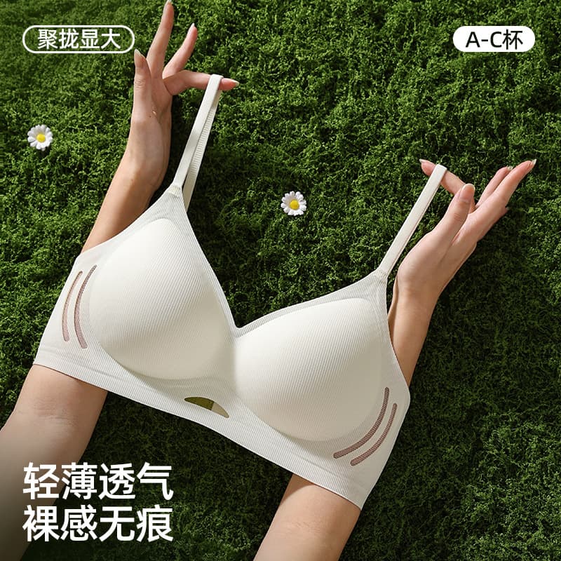 Women's Push-Up Bra for Small Busts, Summer 2026 New Seamless Anti-Sag Bra with Side Support