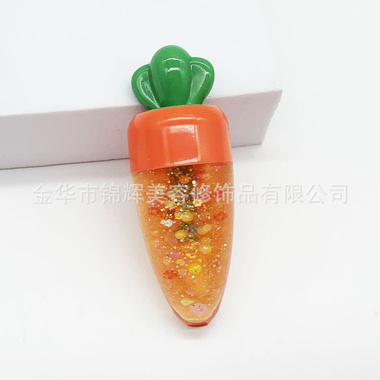 Customized by Children's Makeup Manufacturer - Heart-shaped Lip Core, Carrot Lip Gloss, For Foreign Trade Only