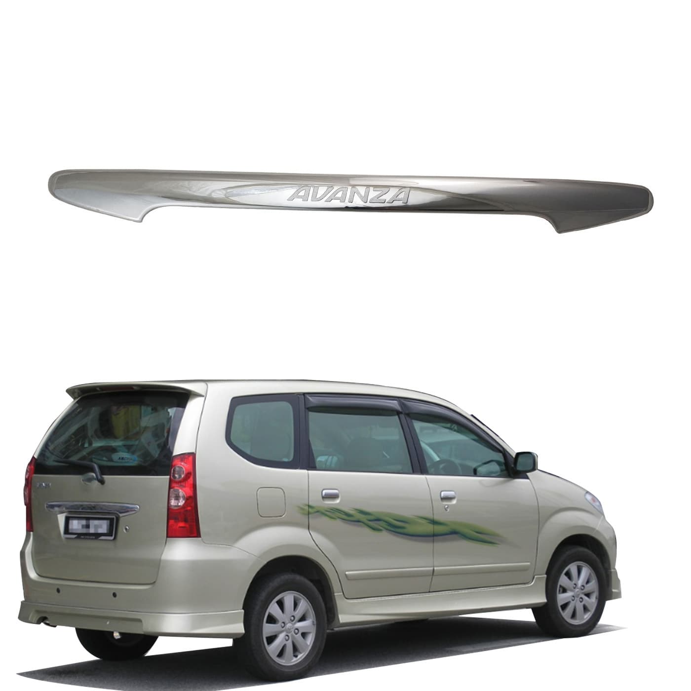 Chrome Tailgate Trim for 2003 Toyota Avanza - Chrome Plated Modification Part