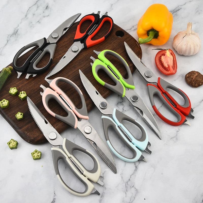 Stainless Steel Household Special Scissors, Detachable Magnetic Tube Food Scissors, Barbecue Sharp Practical Refrigerator Kitchen Scissors