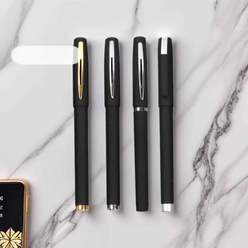 Plastic Black Signature Pen with Custom Logo for Corporate Promotions, Office Pen, Business Style Gel Pen Processing
