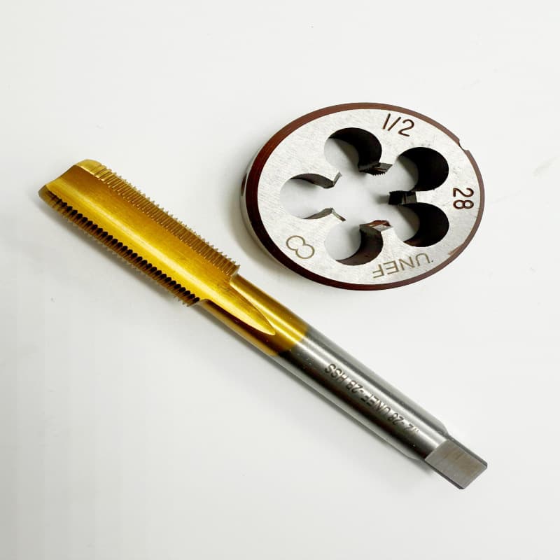 American standard tap and die set: titanium-coated tap + die, 2-piece set 1/2-28 wholesale